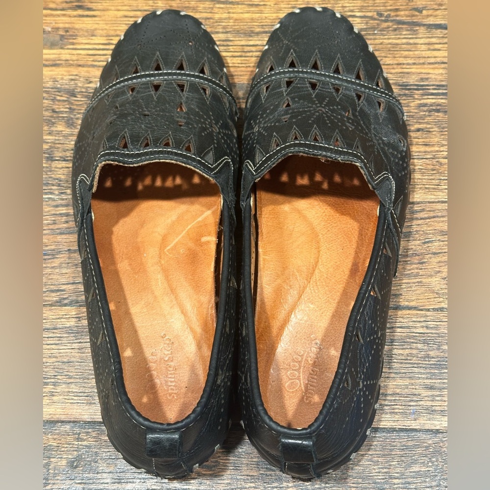 Spring Step Fusaro Black Leather Loafers Women’s Size US 10.5 EU 42 - Picture 6 of 12